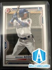 2021 Bowman Prospects Paper Base #BP-7 Maximo Acosta - Texas Rangers